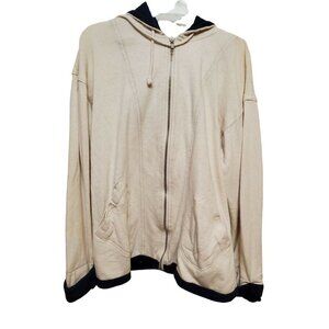 Adrienne Vittadini Fleece Medium Ivory Solid 100% Cotton sku2